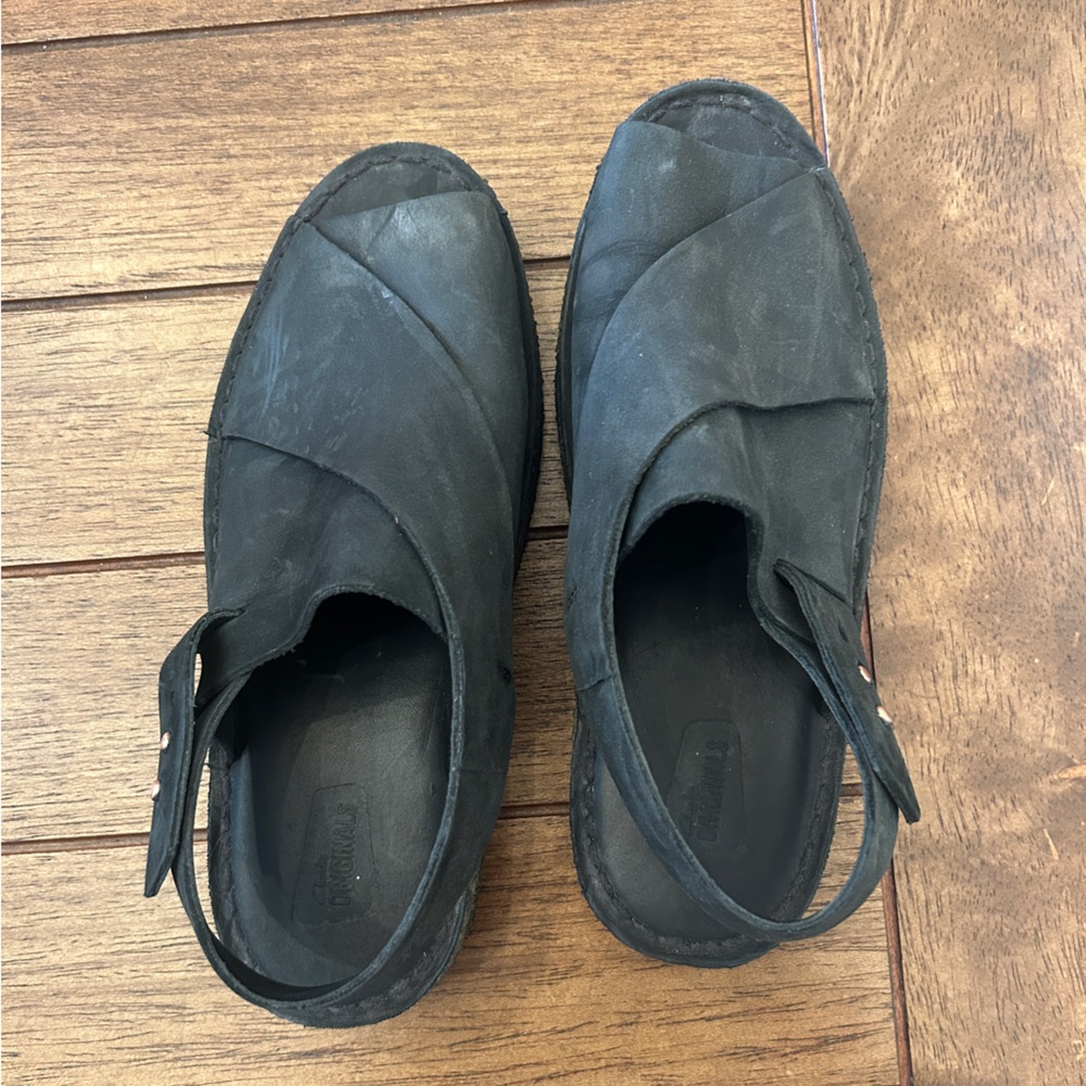 Clark’s leather platform sandals women’s